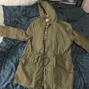 Olive green river island small military hoodie